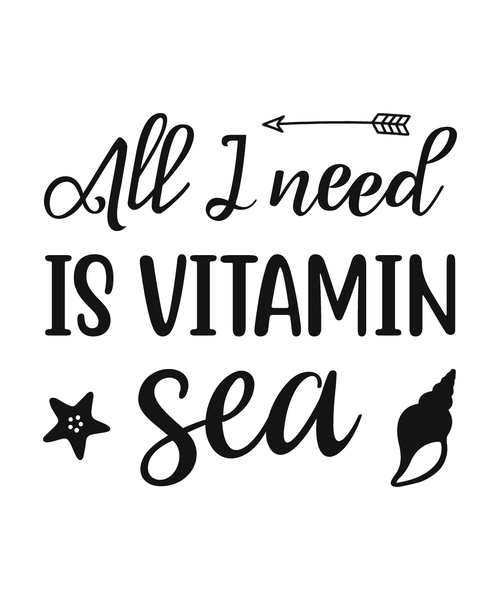 All I need is vitamin sea-01 Poster Canvas Movie Film Print A0 A1 A2 A3 A4 A5 A6