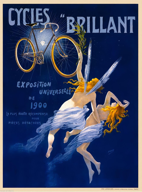 Cycles Brilliant 1900 France Vintage Poster-artofuniverse0