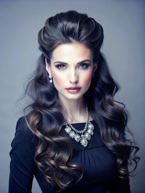 -impressive-hair-style-beatiful-woman (9) Poster Canvas Movie Film Print A0 A1 A