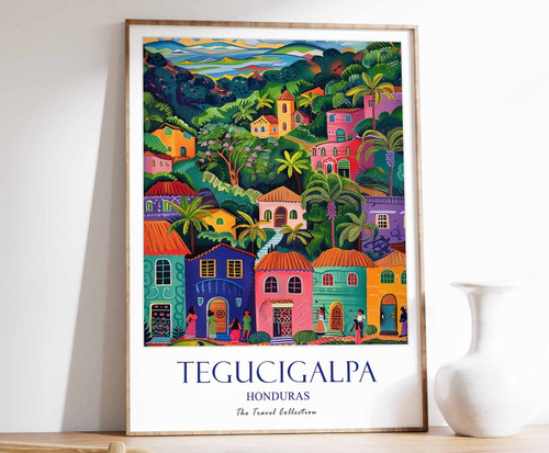 11_Tegucigalpa Print, Tegucigalpa Travel Poster, Honduras Travel Poster, Caribbe