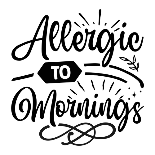 Allergic to mornings-01 (3) Poster Canvas Movie Film Print A0 A1 A2 A3 A4 A5 A6
