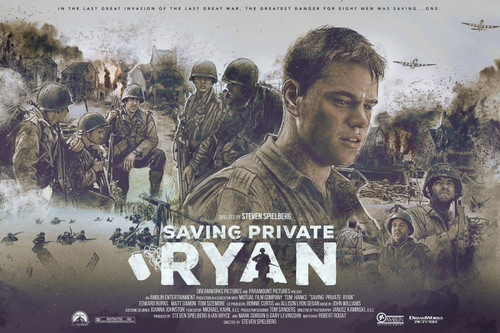 private ryan 7 Poster Canvas Movie Film Print A0 A1 A2 A3 A4 A5 A6 Art Wall Deco