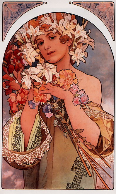 Flower_1897_44.4x66.2cm_litho Poster Canvas Movie Film Print A0 A1 A2 A3 A4 A5 A