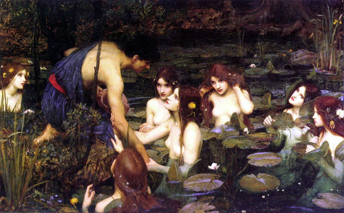 Waterhouse - Hylas and the Nymphs 1896 Poster Canvas Movie Film Print A0 A1 A2 A