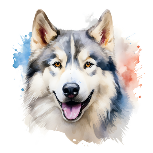 Alaskan Malamute (2) Poster Canvas Movie Film Print A0 A1 A2 A3 A4 A5 A6 Art Wal