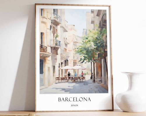7_Barcelona Poster, Spain Poster, Travel Poster, Mediterranean Decor, Barcelona