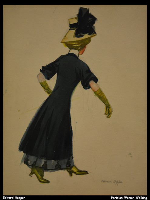 edward-hopper---parisian-woman-walking-jpb_14190708346_o(1) Poster Canvas Print