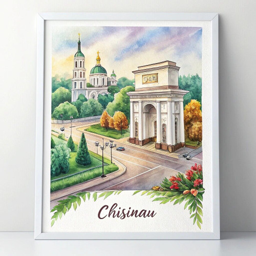 Chisinau Moldova - Vibrant Cityscape Travel Poster Art Print Poster Canvas Movie
