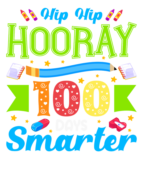 Hip Hip Hooray 100 days Smarter-01 Poster Canvas Movie Film Print A0 A1 A2 A3 A4