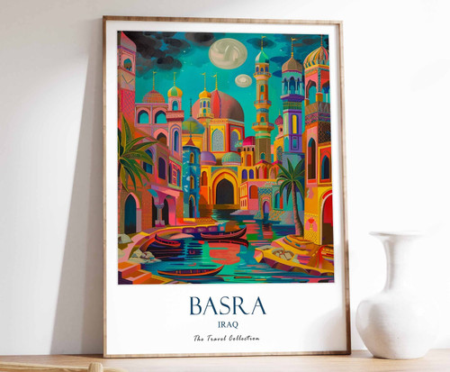 7_Basra Print, Basra Travel Poster, Middle East Travel Print, Islamic Decor, Gif