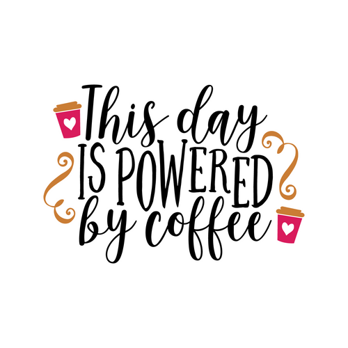 This_day_is_powered_by_coffee Poster Canvas Movie Film Print A0 A1 A2 A3 A4 A5 A