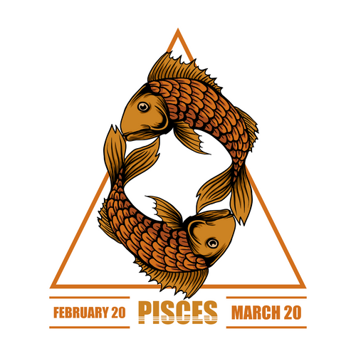 Pisces zodiac illustration Poster Canvas Movie Film Print A0 A1 A2 A3 A4 A5 A6 A