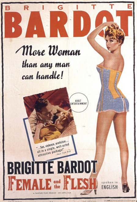 Female and the Flesh (1957)_0 Movie Film Poster Canvas iconic design