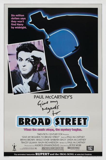 Give My Regards to Broad Street (1984)_1 Movie Film Poster Canvas iconic design