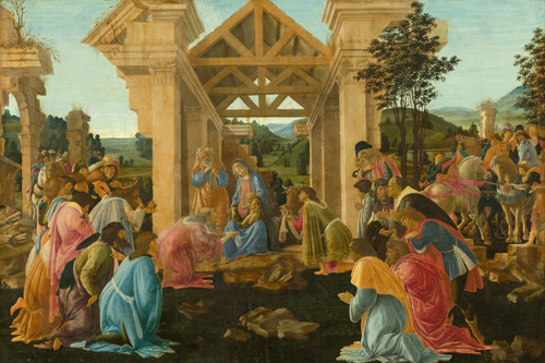 Sandro_Botticelli_The_Adoration_of_the_Magi Poster Canvas Movie Film Print A0 A1
