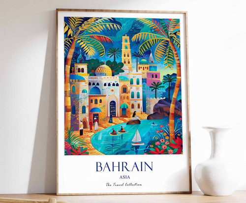 8_Bahrain Print, Bahrain Travel Poster, Middle East Travel Print, Islamic Decor,