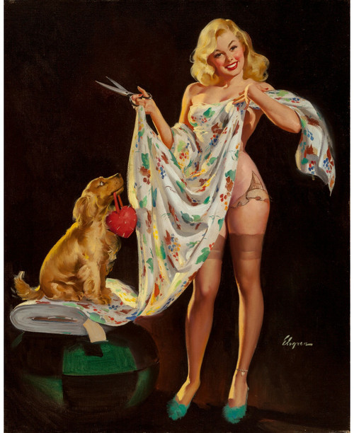 Pinup Girl - I am Just Trying it f Poster Canvas Picture Art Movie Car Game Film