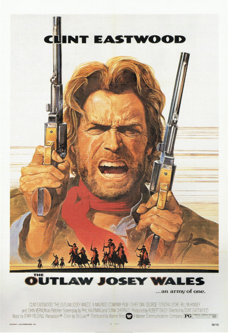 The Outlaw Josey Wales - 1976 Poster Canvas Movie Film Print A0 A1 A2 A3 A4 A5 A