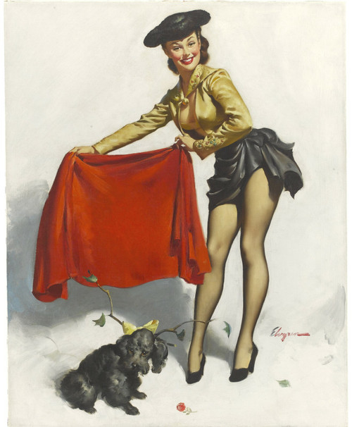 Pinup Girl - Aw Come On 1953 Poster Canvas Picture Art Movie Car Game Film