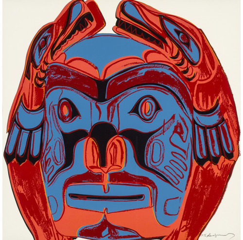 Andy Warhol - Northwest Coast Cowboys and Indians 1986 Poster Canvas Print Art