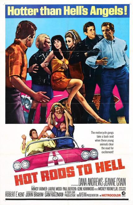 Hot Rods To Hell 01 Poster Canvas Movie Film Print A0 A1 A2 A3 A4 A5 A6 Art Wall
