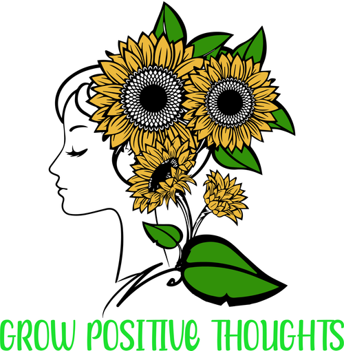 A220321-24-Grow-Positive-Thoughts-Mental-Sunflower Poster Canvas Movie Film Prin