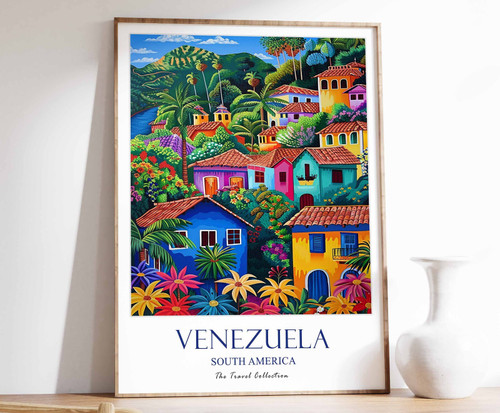 11_Venezuela Travel Poster, Venezuela Print, South America Travel Art, Tropical