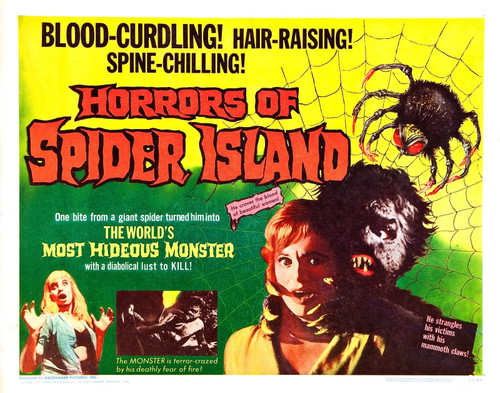 Horrors Of Spider Island 02 Poster Canvas Movie Film Print A0 A1 A2 A3 A4 A5 A6