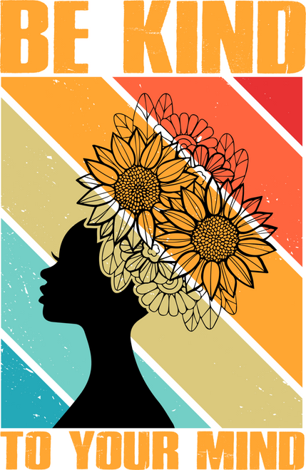 A220321-15-Be-Kind-To-Your-Mind-Happy-Mental-Health Poster Canvas Movie Film Pri