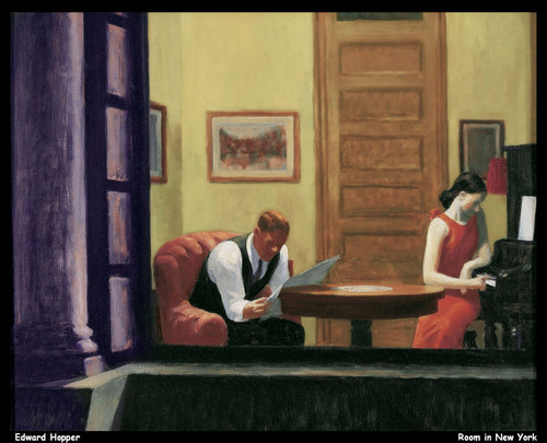edward-hopper---room-in-new-york_11012761336_o(1) Poster Canvas Print Art Painti