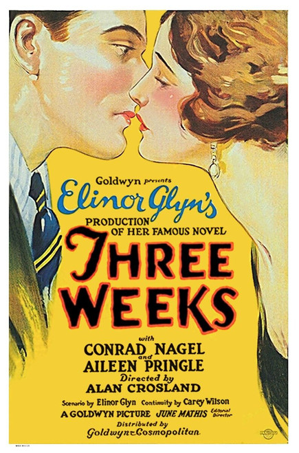 Three Weeks (1924)_1 Poster Canvas Movie Film Print A0 A1 A2 A3 A4 A5 A6 Art Wal