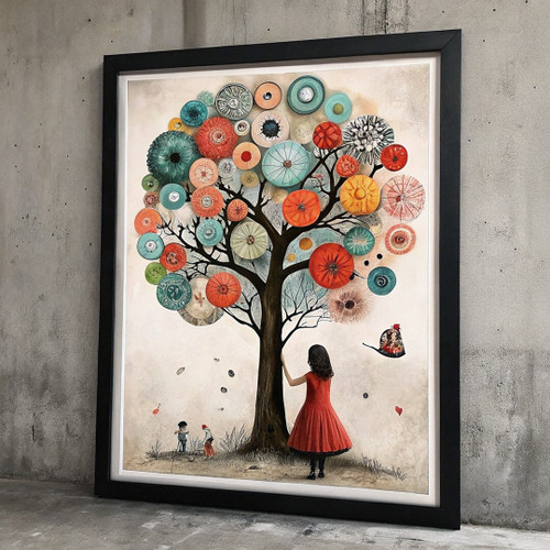 Tree of Life Poster Wall Art Print for Living Room Picture Tree Abstract Art (3)