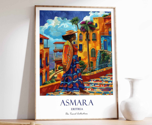 8_Asmara Print, Asmara Travel Poster, Eritrea Travel Print, Islamic Decor, Gift