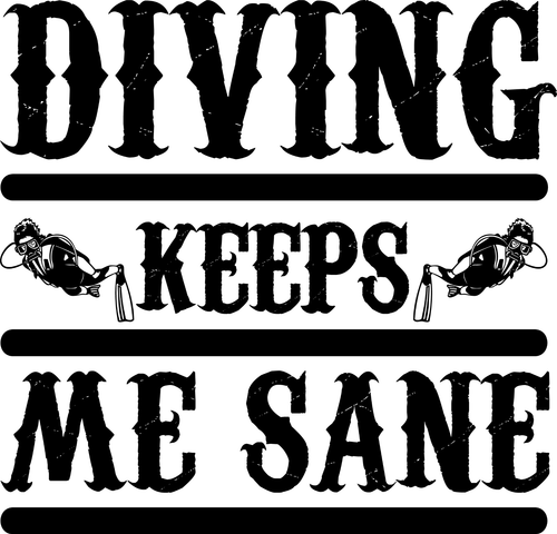 Diving keeps me sane (2) Poster Canvas Movie Film Print A0 A1 A2 A3 A4 A5 A6 Art