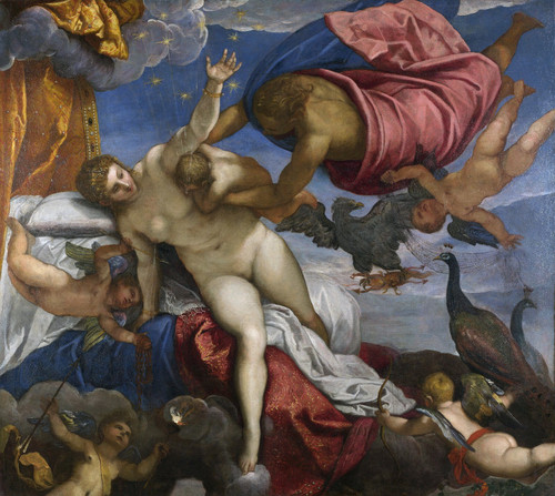 Jacopo_Tintoretto_-_The_Origin_of_the_Milky_Way Poster Canvas Movie Film Print A