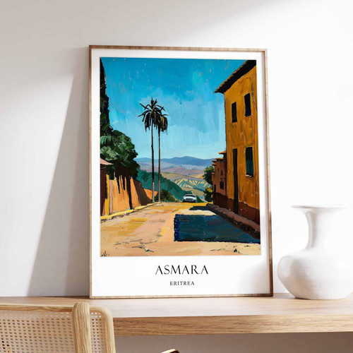 8_Asmara Poster, Eritrea Decor, Eritrea Art, African Wall Art, Africa Travel Pos