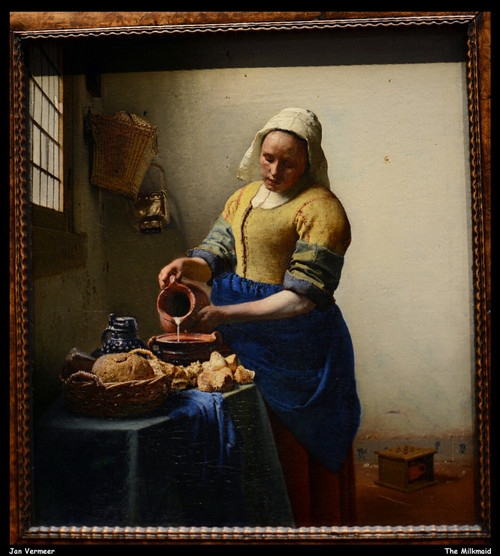 jan-vermeer---the-milkmaid--jpb_26690253051_o(1) Poster Canvas Movie Film Print
