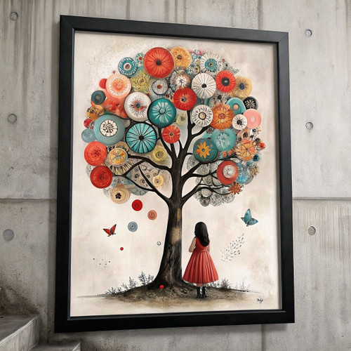 Tree of Life Poster Wall Art Print for Living Room Picture Tree Abstract Art (1)