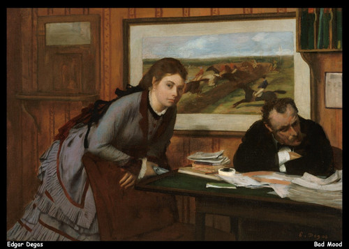 edgar-degas---bad-mood_11018894583_o(1) Poster Canvas Print Art Painting Decor R