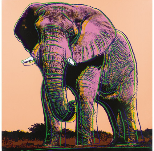 Andy Warhol - African Elephant 1983 Poster Canvas Print Art Painting Decor Repri