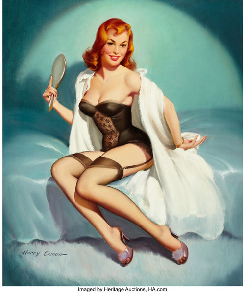 HARRY EKMAN (American, 1923-1999). My Assets -- 34-24-36. Poster Canvas Movie Fi