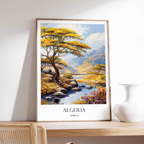 8_Algeria Poster, Islamic Decor, Islamic Art, Middle Eastern Art, Algeria Gift,