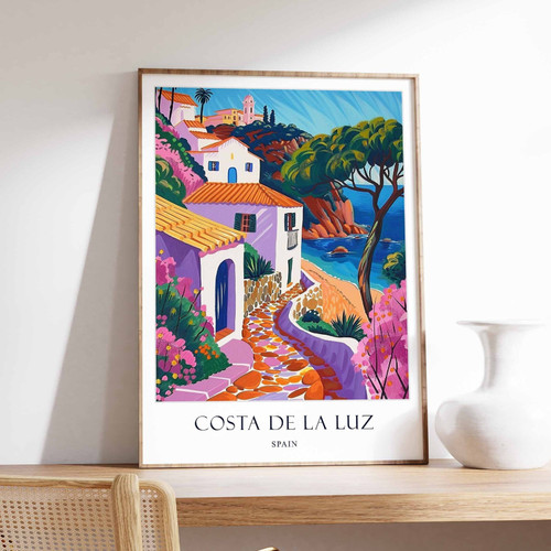 7_Costa De La Luz Poster, Spain Poster, European Poster, Coastal Decor, Costa De