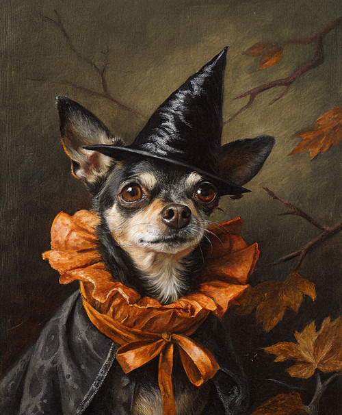 Custom Halloween Pet PortraitSpooky Cute Pet ArtRenaissance Pet Portrait from P