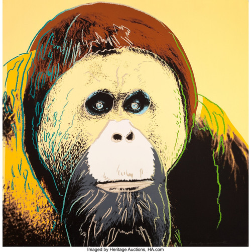 ANDY WARHOL (American, 1928-1987). Orangutan (from Endangered Species), 1983 Pos