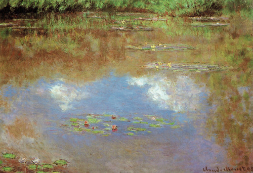 Claude Monet - Waterlilies Water Landscape Clouds 1903 Poster Canvas Movie Film