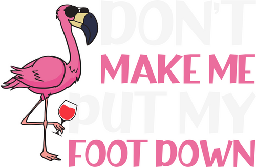A220318-28-Don't-Make-Me-Put-My-Foot-Down-Flamingo (2) Poster Canvas Movie Film