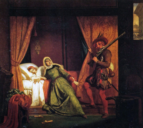 Jean Schnetz - The Sack of Rome in 1527 by the Army of the C Poster Canvas Movie