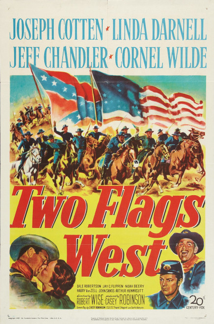 Two Flags West (1950)_0 Poster Canvas Movie Film Print A0 A1 A2 A3 A4 A5 A6 Art