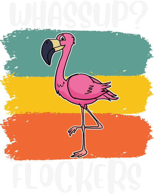 A220318-30-Flamingos-Svg-Whassup-Flocker (2) Poster Canvas Movie Film Print A0 A